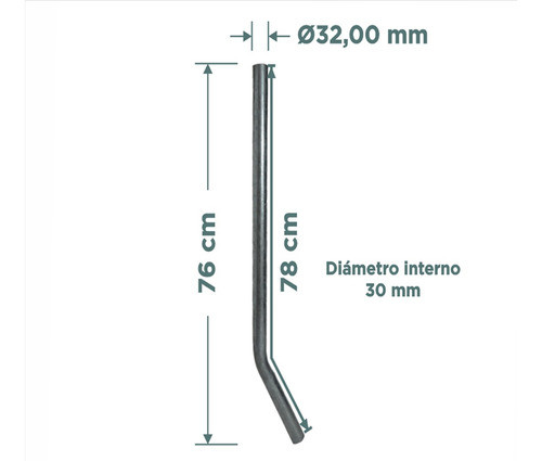 Caño Pileta Pelopincho 1076 Repuesto Original Galvanizado 1