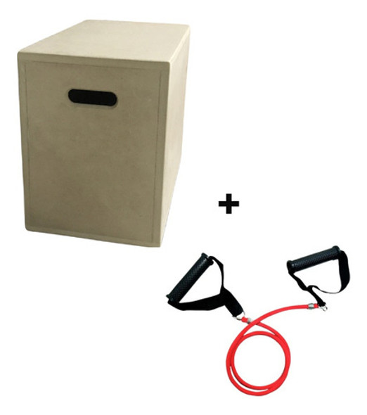 Kit Cajon De Salto Reforzado 30x40x50 + Banda Elastica Larga 0