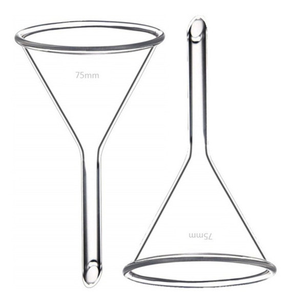 Embudo Diametro 75 Mm Vidrio Borosilicato 3.3 Laboratorio 0