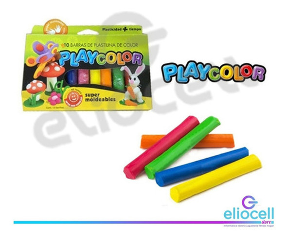 Plastilina Escolar Caja X 10 Colores No Toxico 1