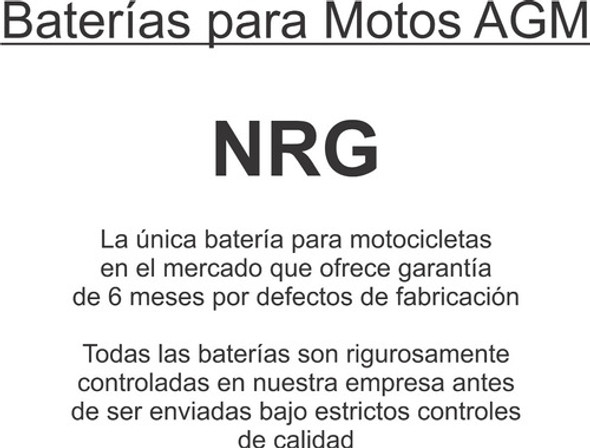 Batería Moto Agm Nrg 12n5-3b - Yb5l-b 1