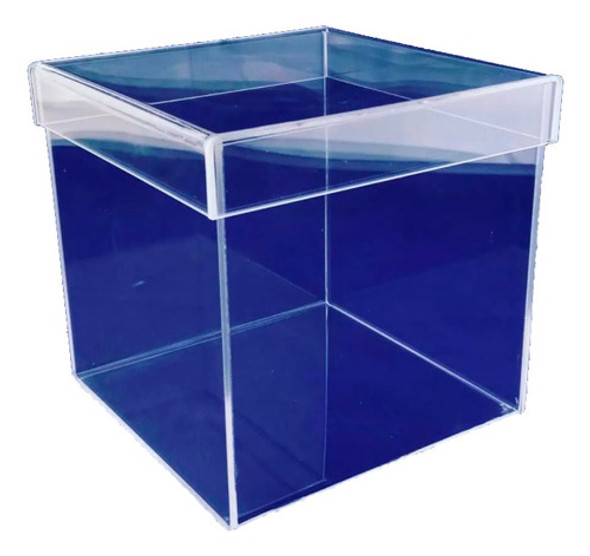 Caja Acrilica Con Tapa Clasica 15x15x15cm 0