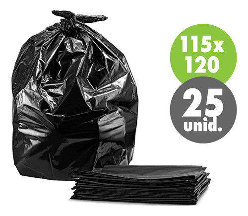 Bolsa Consorcio 115x120 Negra - Pack X25 - Wp 0