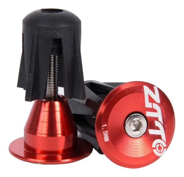 Tapon Manubrio Bicicleta Ztto Aluminio 22-24mm / Rojo 0