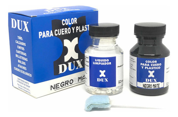 Pintura Cueros Y Plásticos Dux Kit Compl. Color Negro Mate 0 Pintura Cueros Y Plásticos Dux Kit Compl. Color Negro Mate 0