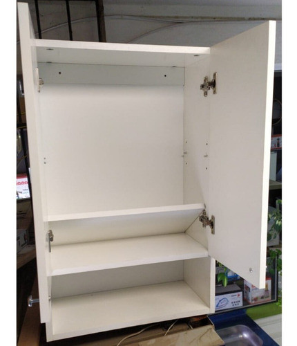 Alacena Laqueada Baño Amube 2 Puertas Estante Inferior 70x45 1