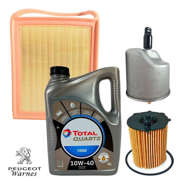Kit De 3 Filtros + Aceite Peugeot Partner 1.6 Hdi 8v - 2022 0 Kit De 3 Filtros + Aceite Peugeot Partner 1.6 Hdi 8v - 2022 0