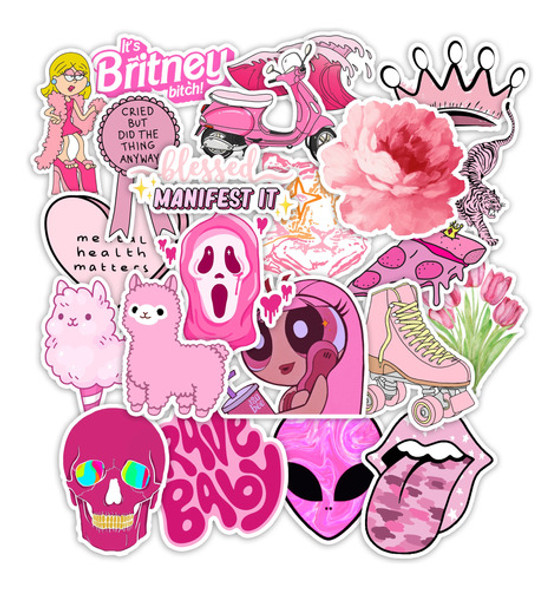 Stickers Rosa 30 Unidades 0