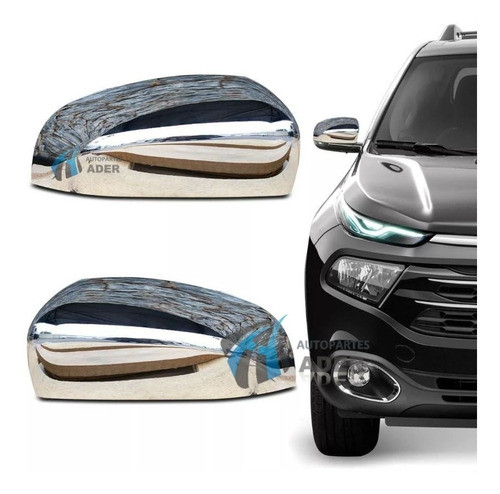 Kit X 2 Cubre Cacha De Espejo Cromada Fiat Toro 0