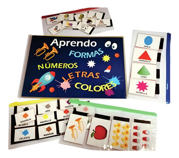 Libro Aprendo: Números, Letras, Colores Y Formas Imantado 0