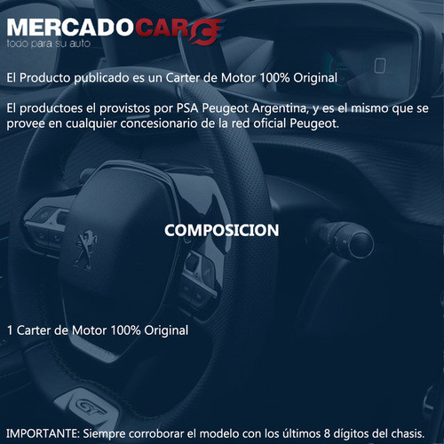 Carter De Aceite Original Peugeot Partner 1.6 Hdi - 2013 1