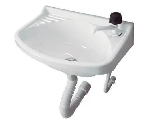 Kit De Pileta Lavatorio Plastico Chico Completo Canilla Pvc 0