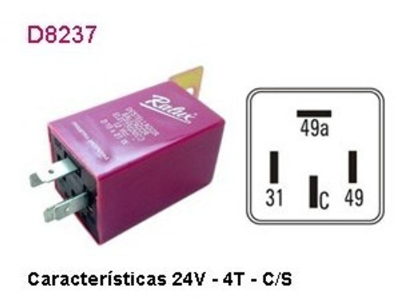 Destellador Electronico 24v 4 Terminales M. Benz Camion C/s 0