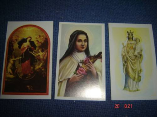Estampitas Religiosas  Lote 40  Estampas Rosa Mistica Y Otro 0