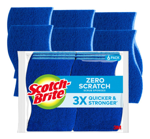 Esponja Exfoliantes Scotch-brite Sin Rasguños X6u 0