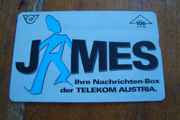 Cartao Austria Telekom / James Ihre Nachrichten Box 0 Cartao Austria Telekom / James Ihre Nachrichten Box 0