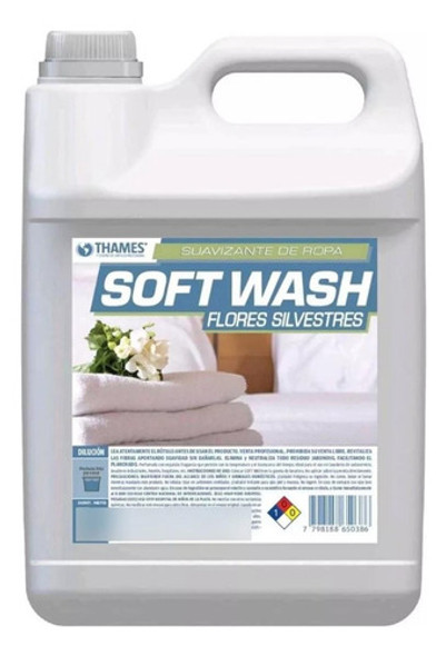 Suavizante Para Ropa Soft Wash X 5l 0 Suavizante Para Ropa Soft Wash X 5l 0