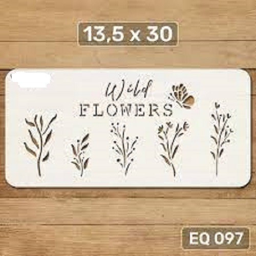 Stencil Eq Arte 14x30 Cm Mod97 Wild Flowers {003-00018_97} 0