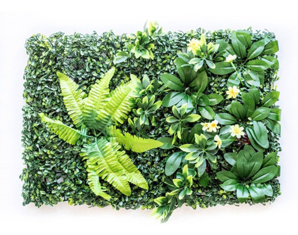 Jardin Vertical Artificial Muro Verde Helechos Y Flores X3u 0