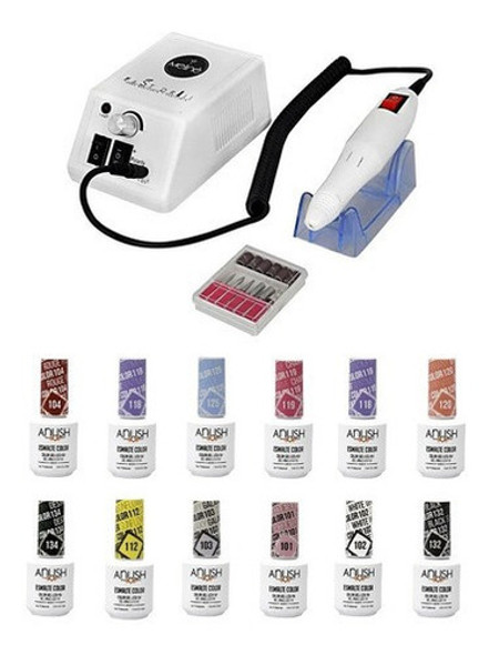 12 Esmaltes Semipermanentes Anush + Torno Fast Drill Meline 0