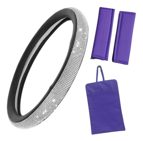 Cubre Volante Strass+ Bolsita Multiuso+ C/cinturones Violeta 0 Cubre Volante Strass+ Bolsita Multiuso+ C/cinturones Violeta 0