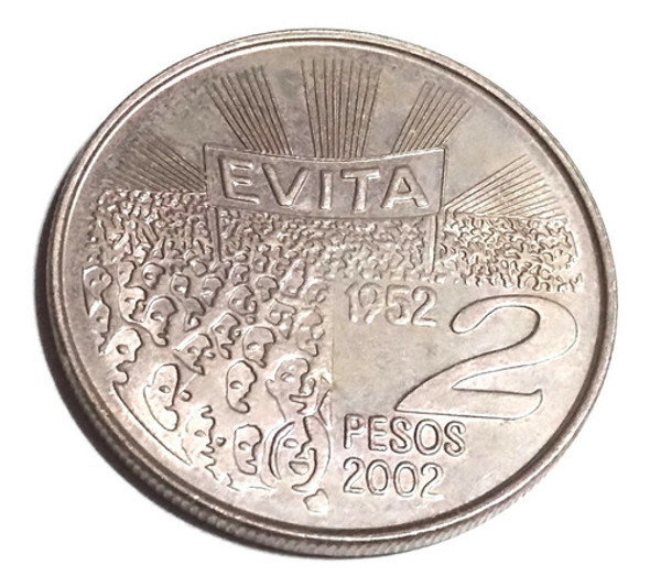 Moneda Conmemorativa Eva Perón Año 2002 1 Moneda Conmemorativa Eva Perón Año 2002 1