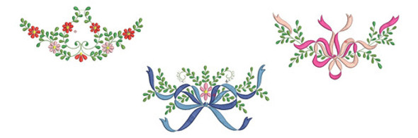 Diseño Matrices De Bordar  Maquinas Bordadoras Flores Lazos 0