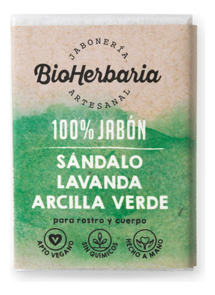 Jabón Artesanal Natural Sándalo Y Lavanda Bioterra 0