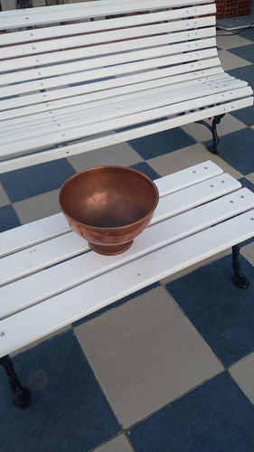 Jardinera O Centro De Mesa De Cobre 18cm Alto X 27cm Boca 1