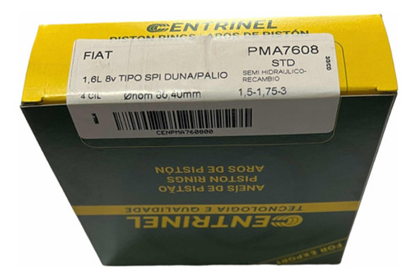 Aros Recambio Fiat Duna Uno Tipo 1.6 De 8 Válvulas * Std * 0