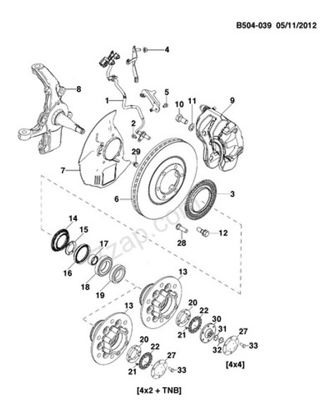 Disco Freno Delantero S/10 2012 2013 2014 2015 2016 Original 1