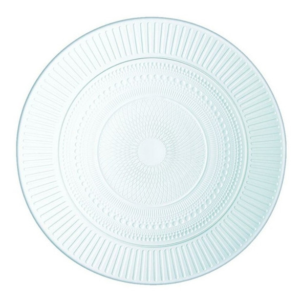 X 4  Plato Playo Luminarc Louison Vidrio Temp 25 Cm Vintage 0