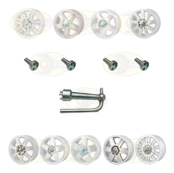 Kit Llave Y Bulones Taza Renault Clio Megane Sandero Logan 0