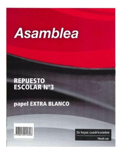 Repuesto N°3 X 24 Hjs - Cuadriculado Asamblea 0