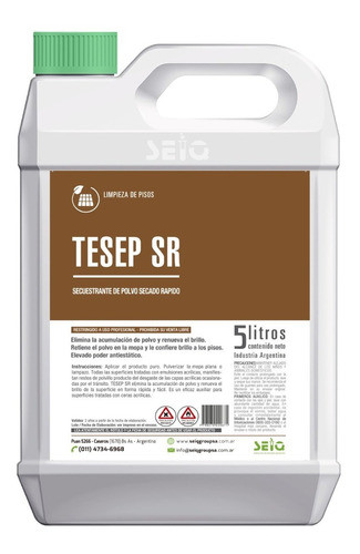 Secuestrante De Polvo Tesep Secado Rapido 5lts T/ S5 Polvero 0
