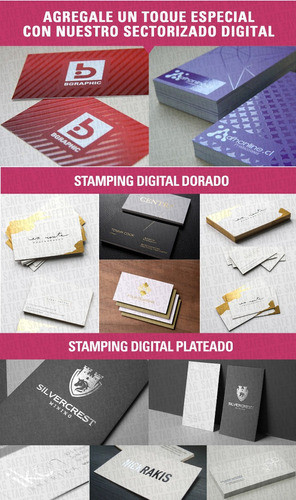 1000 Tarjetas Personales Premium Full Color Mate Brillo 9x5 - Troquelados Especiales Montados Stamping Sectorizados Oro 1