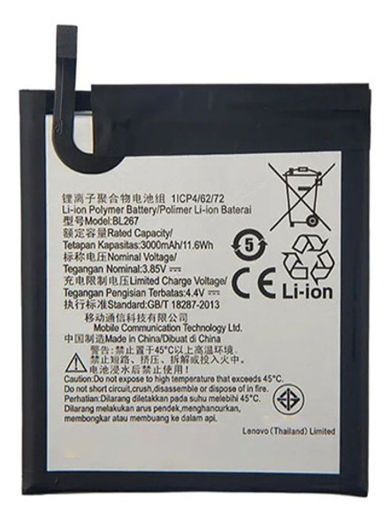 Bateria Bl267 Para Motorola Lenovo Vibe K6 Garantia 100% 0