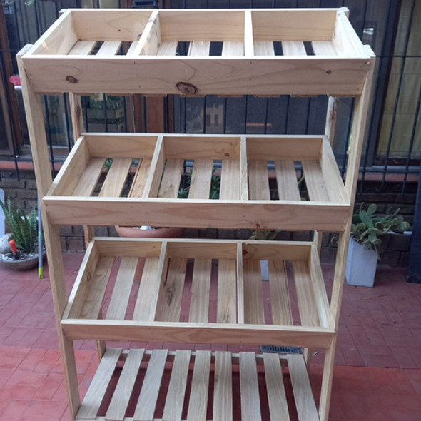 Exhibidor Organizador Verdulero Plantero Alto Madera 0
