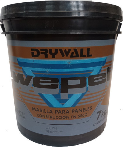 Masilla Para Durlock Drywall Interior Wepel X 7 Kg 0