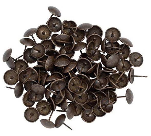 Tachas De Tapiceria Decorativa 16mm100u Dark Antique Brass 1