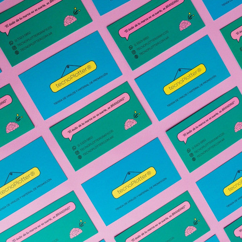 1000 Tarjetas Personales Doble Faz Brillo 1