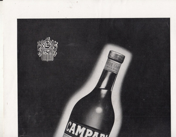Antigua Hoja Publicidad De Bitter Campari Francia Vintage 1