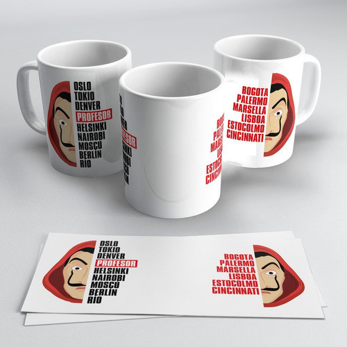Taza Ceramica Sublimada La Casa De Papel Dali #043 0