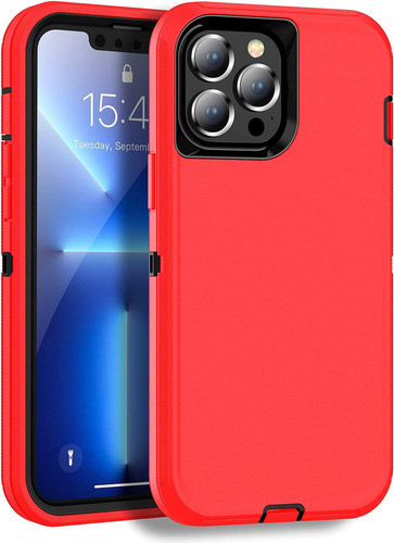 Funda Mxx Para iPhone 13 Pro Max-rojo/negro 0