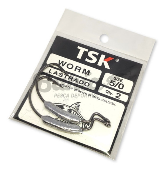 Anzuelos Tsurikobo Offset Worm Lastrado 5/0 #bfs 0