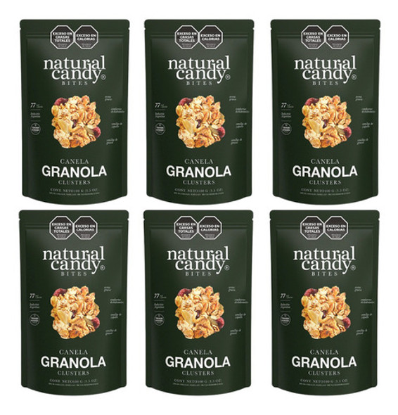 Pack X6 Snack Granola Canela Natural Candy 100g 0