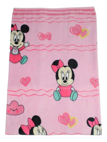 Manta Minnie Coração Baby Microfibra Com Toque Soft Jolitex 1
