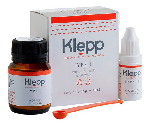 Klepp Ionómero Tipo Ii A3 Vitreo 15 grs. + 10 ml. 0