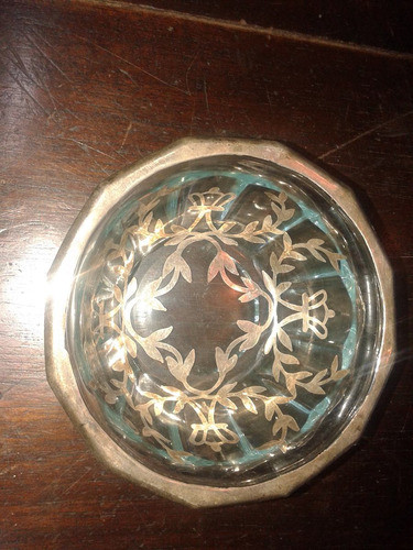 Vaso De Copetinero De Cristal Con Flores Estilo Nugo 1