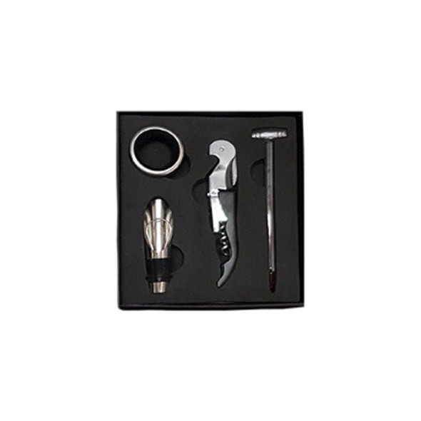 Set Kit Vino X4 Piezas Caja Regalo Sacacorcho Acero Vino 0 Set Kit Vino X4 Piezas Caja Regalo Sacacorcho Acero Vino 0